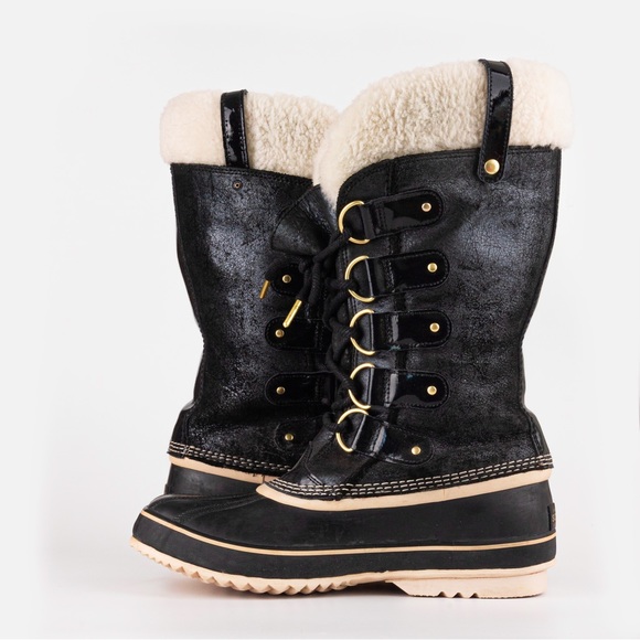 Sorel Joan of Arctic Holiday leather shearling boots Women’s size 11 - Picture 3 of 15